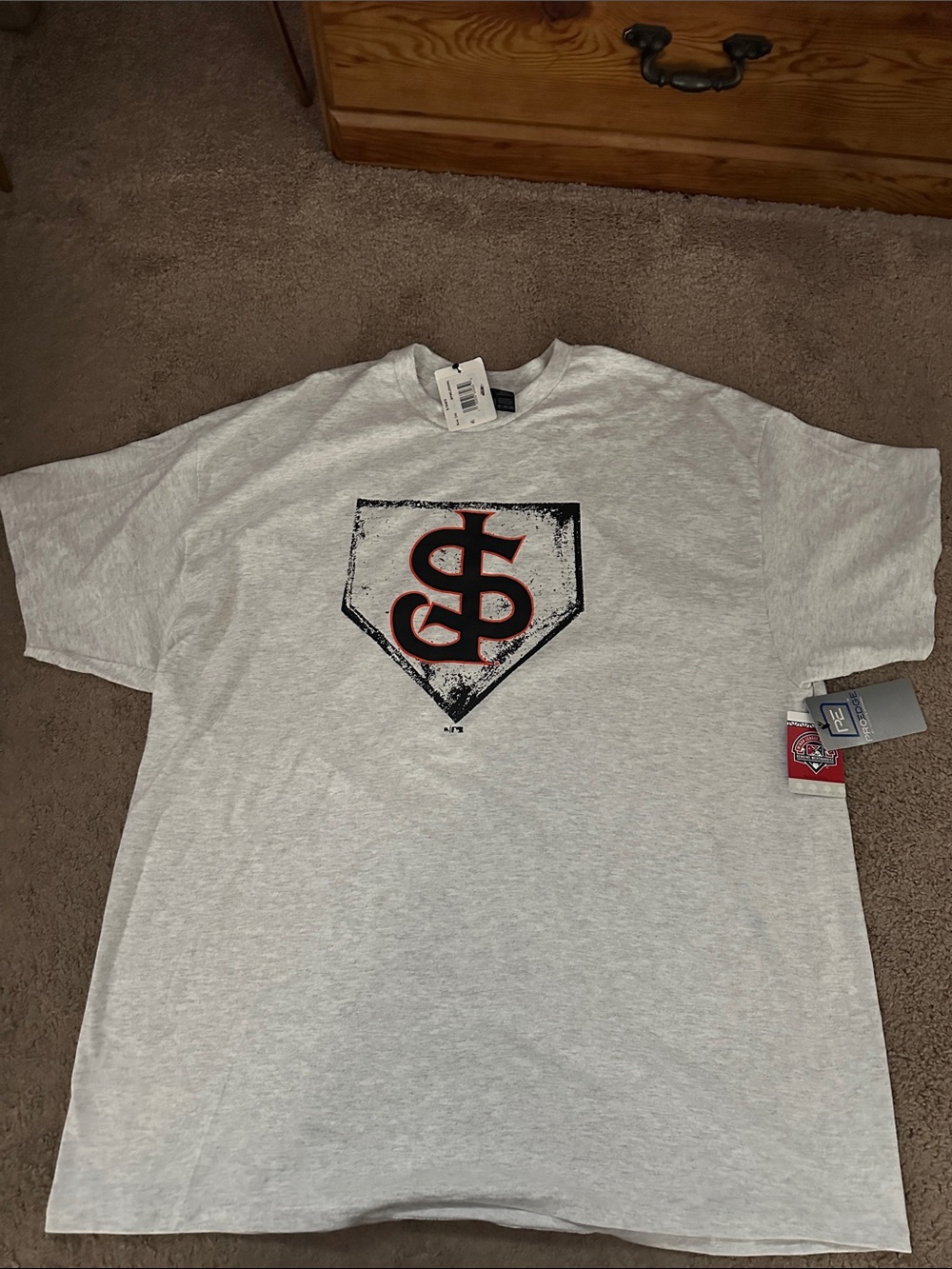 SJ Giants Pro Edge Light Gray Tee Mens XXL